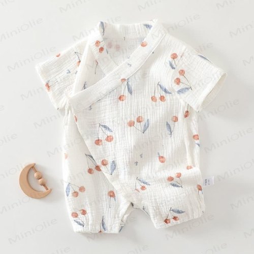 Baby Cute Print Kimono Romper