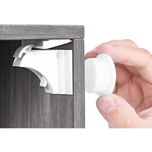 Child Safety Magnetic Cabinet Locks(20 Locks + 3 Keys), Baby Proof, No Tools Or Screws Needed - Norjews