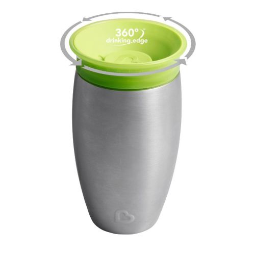 Munchkin Miracle Stainless Steel Sippy Cup - Green - 10oz