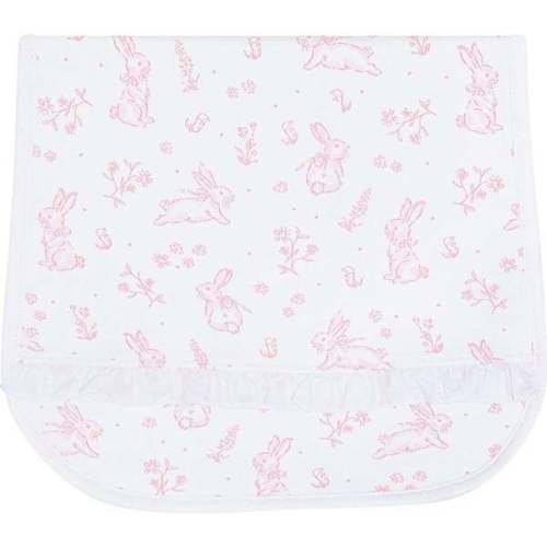 Pink Bunny Toile Burp Cloth - Nellapima | Maisonette