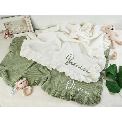 Newborn gifts,Personalized Name Baby Blanket,Baby gifts,Newborn gifts,Soft And Breathable Cotton Knit,Baby Shower Gifts