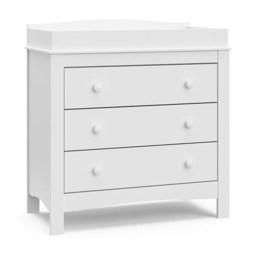 Graco Noah 3 Drawer Chest with Changing Topper (White)