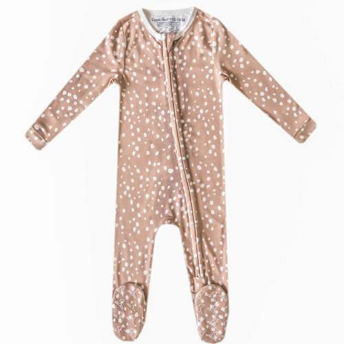 Zip-Up Footie Pajama - Fawn