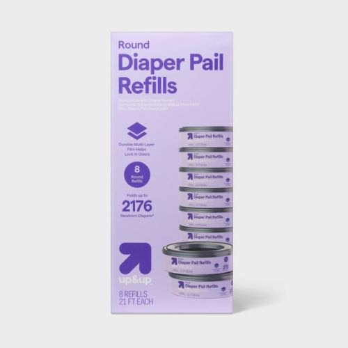 Diaper Pail Refill Bags - 8pk - up&up™: Compatible With Arm and Hammer by Munchkin, Diaper Genie, Neutralizes Unpleasant Odors