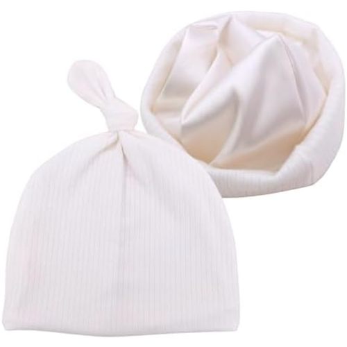 Silky Satin Lined Newborn Hat Hair Care Knot Beanie Hats for Infant Baby Boys Girls Caps 0-6 Months