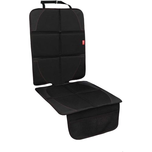 Thickest Padding Car Seat Protector for Child, Baby, Pets - Waterproof Universal Size with Mesh Pockets (Black) - 1Pc