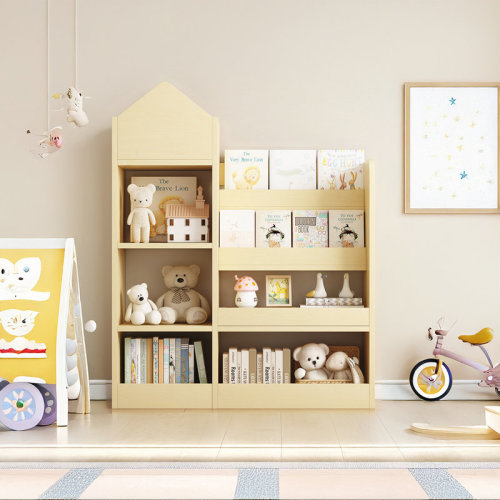 Harper Orchard Wooden Bookshelf With Shelves | Wayfair