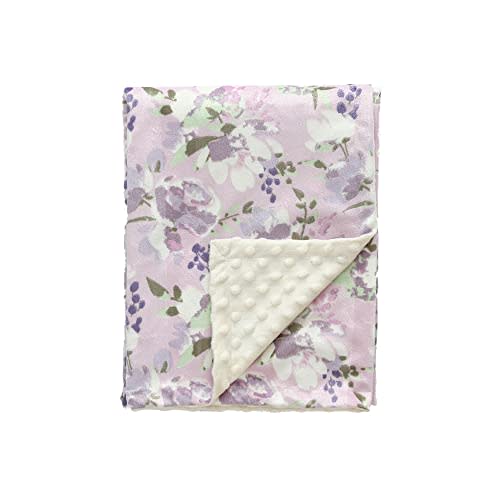 CREVENT Baby Girls Blanket for Crib Stroller Cot Cradle Car, Supper Soft and Pretty - Lavender Grapes 30x40 Inches