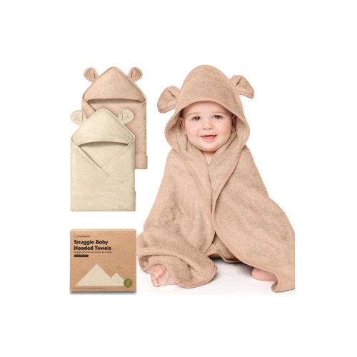 2-Pack Snuggle Hooded Towels, Medium