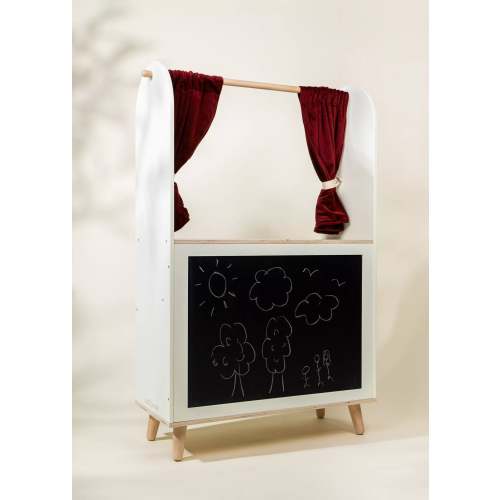 Wooden Play Market & Theater Stand 2-in-1