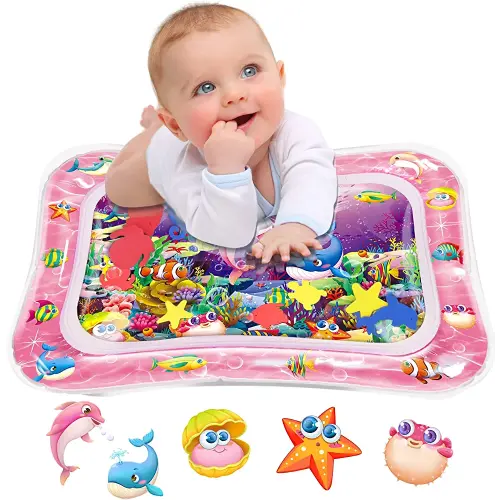 Infinno Tummy Time Water Mat for Babies, Baby Toys for 3 6 9 Months Girls and Boys Sensory Development, Great Gift Idea for Newborns