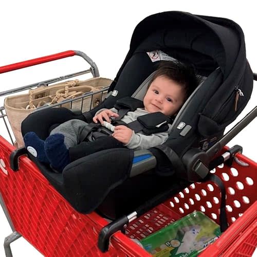 Totes Babies - Car Seat Carrier for Shopping Carts, Allows Babies, Newborns, Infants and Toddlers to Stay Snug or Sleeping in Car Seat While Parents Shop, As Seen on Shark Tank