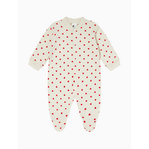 Baby Sleepsuit in Red Hearts