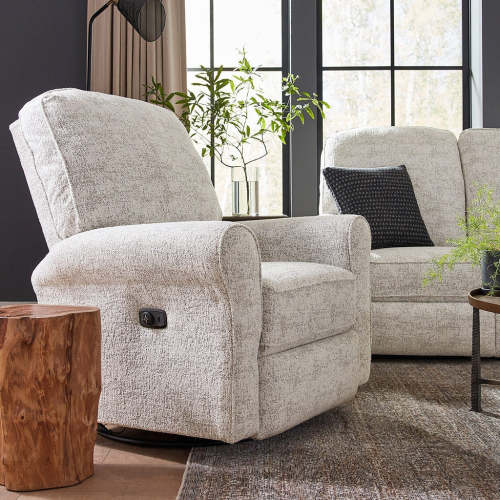 Best Chairs Josey Swivel Glider Recliner With Power Tilt Headrest (Color 21557)