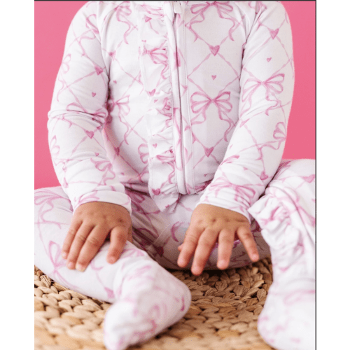 Take A Bow Ruffle Footie