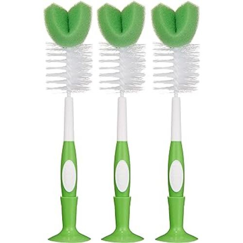 Amazon Brand - Mama Bear Bottle Brush (Pack of 3), White