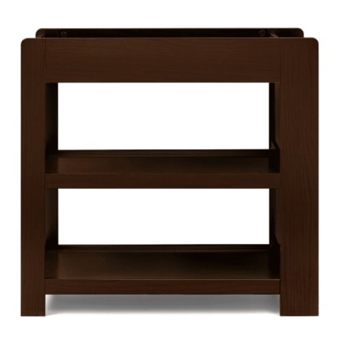 Delta Children Emmie Changing Table with Bookcase Storage, Walnut