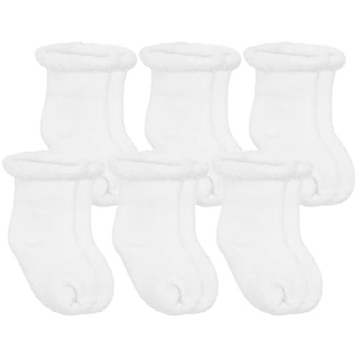 6 Pairs of Kushies Baby Terry Socks - Size 3-6 Months