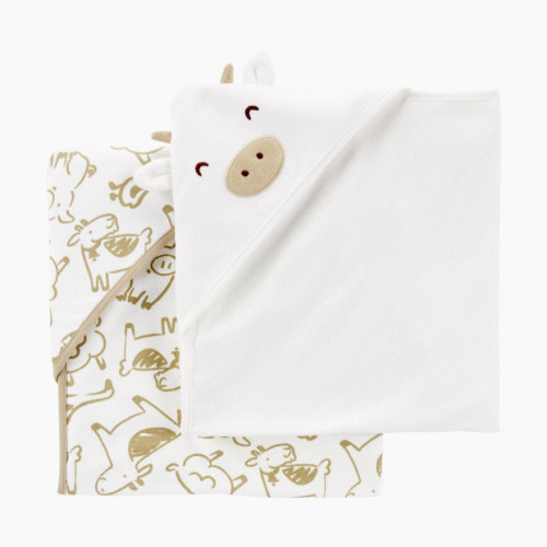 Carter\'s Hooded Towel (2 Pack) - Cows/Animals, O/S