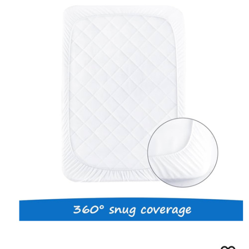Bassinet Mattress Pad Cover Fit for Baby Delight/Mika Micky/Dream On Me Lotus/ANGELBLISS/KoolerThings (3 in 1) Bedside Sleeper, Waterproof Bassinet Mattress Protector Quilted Bassinet Sheets 2 Pack