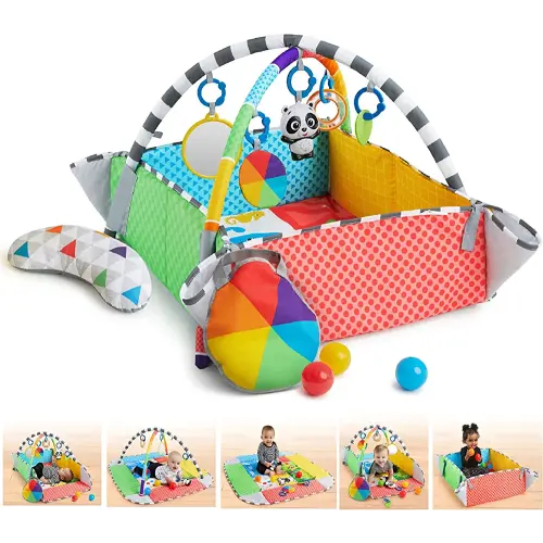 Baby Einstein Patch's Playspace Activity Play Mat & Ball Pit Gym with Music, Age Newborn+