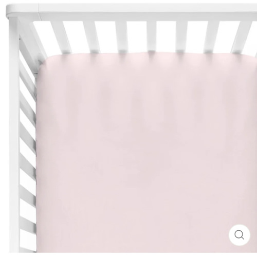 Solid Blush Bamboo Knit Crib Sheet