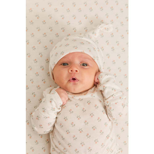 Blush Floret Swaddle + Hat Set