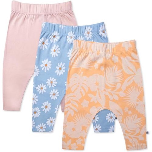 HonestBaby Multipack Harem Pants Roomy Fit Pull on Bottoms 100% Organic Cotton for Infant Baby Boys, Girls, Unisex