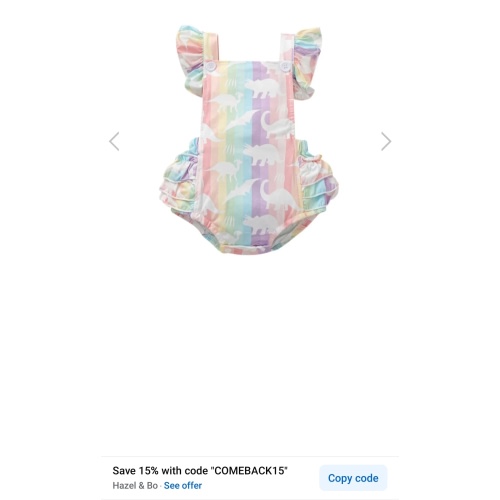 DINOSAUR RAINBOW Romper - Hazel & Bo