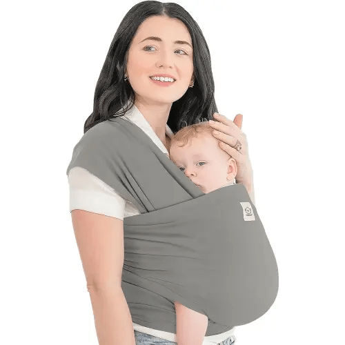 KeaBabies Baby Wrap Carrier - All in 1 Original Breathable Baby Sling, Lightweight,Hands Free Baby Carrier Sling, Baby Carrier Wrap, Baby Carriers for Newborn, Infant, Baby Wraps Carrier (Graphite)