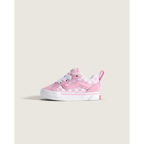 Toddler Knu Skool Checkerboard Shoe in Checkerboard Prism Pink / True White | Vans