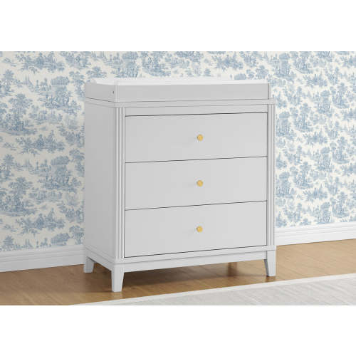 Eloise 3 Drawer Dresser with Changing Top and Interlocking Drawers | Delta Children