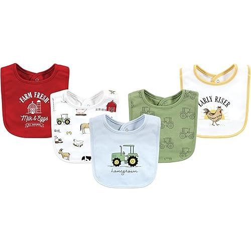 Hudson Baby Unisex BabyCotton Bibs