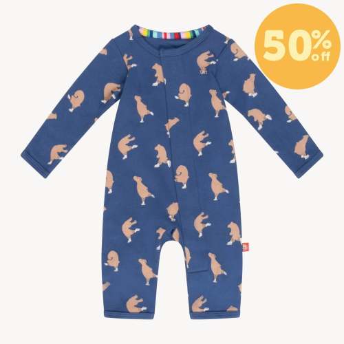 gliding through life organic cotton magnetic fuss free coverall – Magnetic Me