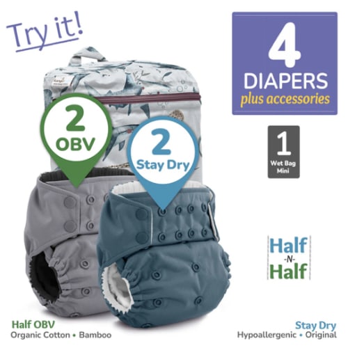 Cloth Diaper Bundle - Try It! | Rumparooz G3 Stay Dry Original + OBV H