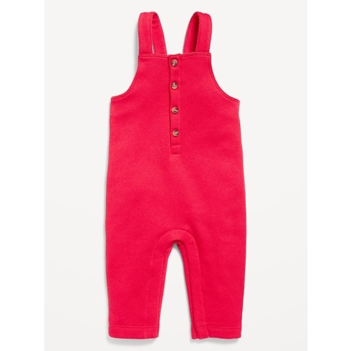 Fleece Button-Front Overalls for Baby