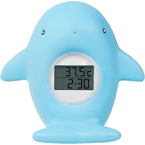 Baby Bath Thermometer, New Upgraded Digital Water Thermometer with 3 Color Backlight and Temperature Warning, Safe Bath Floating Toy for Babies and Toddlers (Whale)