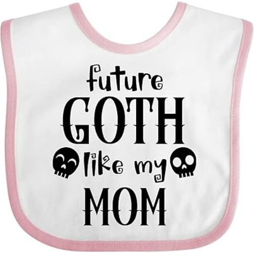 inktastic Future Goth Like My Mom with Skulls Baby Bib