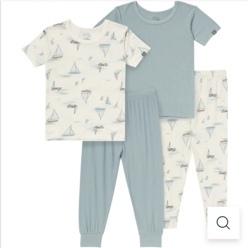 4-Piece Infant Toddler Boys Ivory Sailing Snug Fitting Pajamas – Gerber Childrenswear