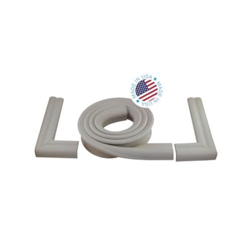 KidKusion Hearth Cushion | Made in USA | Taupe | 8.33 Ft of Padding | Child Safety, Edge and Corner Guard, Baby Proof Fireplace Bumper