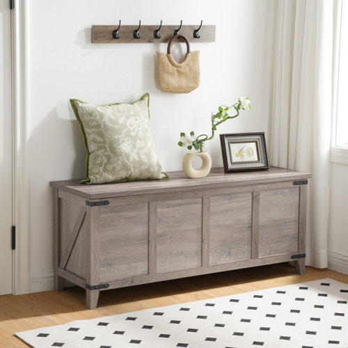 Gracie Oaks 47.2"W Farmhouse Storage Chest With Lift Top Blanket Chest & Reviews | Wayfair