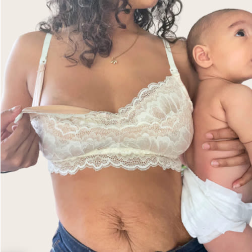 Tulip Lace Organic Cotton Nursing Bralette - Ivory – MORROW+MINT