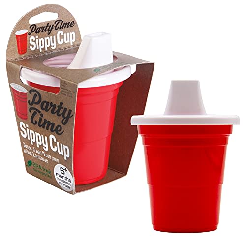 GAMAGO Party Time Baby Sippy Cup - Adorably Cute Learner Sippy Cup for Babies, Toddlers and Kids - 6+ Months Old - Holds 7 Ounces - BPA-Free - Food-Safe - Spill Proof - Easy to Clean