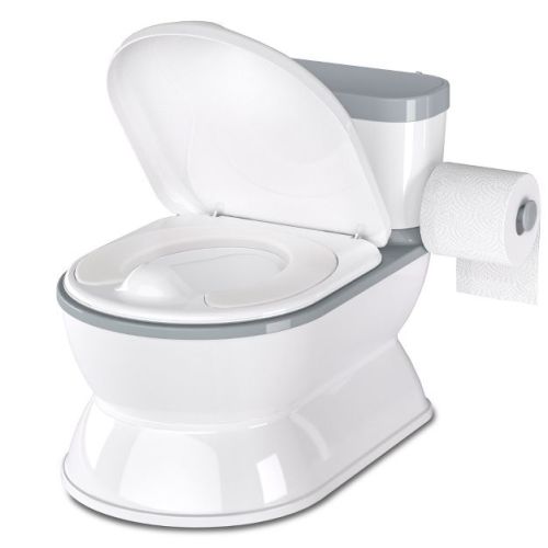 Babybond 2-in-1 Toddler Potty Training Toilet - Large Chair & Detachable Seat For Boys & Girls 1-3 Yrs - Flushing Sound, Wipes Storage, Green
