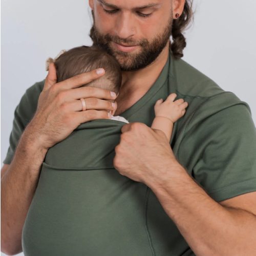 Lalabu Dad Shirt | Original Babywearing T-Shirt with Kangaroo Pouch | Baby Wrap Carrier for Newborns & Infants | Baby Wrap Carrier for Newborns | Essential for new Dads