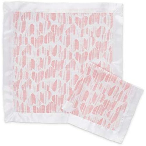aden + anais Essentials Issie Security Blankets, Super Soft 100% Cotton Muslin, 2 Pack, Briar Rose