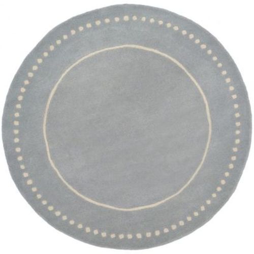 Bella BEL151 Hand Tufted Area Rug - light Blue/Ivory - 3' round - Safavieh.