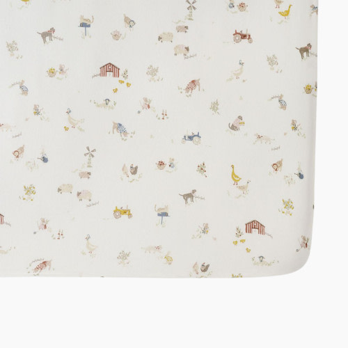 Pehr Brushed Organic Cotton Crib Sheet - On The Farm