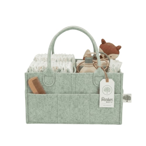 Parker Baby, Felt Diaper Caddy, Regular, Sage Green