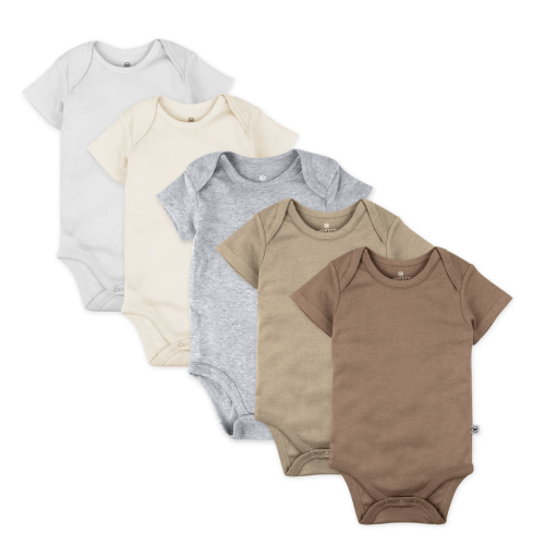 5-Pack Organic Cotton Short Sleeve Bodysuits | Honest Baby Clothing